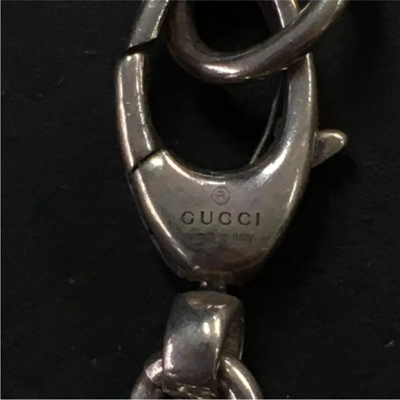 ✨🛍️ Gucci 925 Silver Interlocking GG Necklace - Picture 3 of 4